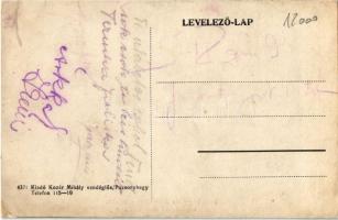 Budapest XII. Svábhegy és Jánoshegy között közlekedő autóbusz, kutya. Kozár Mihály vendéglős kiadása...