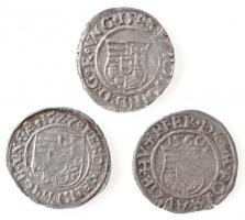 1527K-B Denár Ag (0,55g) + 1543K-B Denár Ag (0,52g) + 1560K-B Denár Ag "I. Ferdinánd" (0,4...