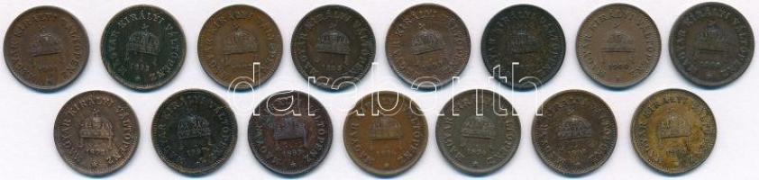 1893-1902KB 1f Br Körmöcbánya (15x) T:-1,2 patina