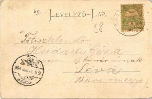 1904 Verőce, Nógrádverőce; utcakép, kerékpáros. Kiadja Zoller József (kopott sarkak / worn corners)