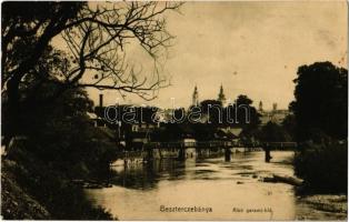 1912 Besztercebánya, Banská Bystrica; Alsó garami híd / Hron bridge (kis szakadások / small tears)