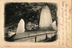 1900 Dobsina, Dobschau; Jégbarlang belső / ice cave interior
