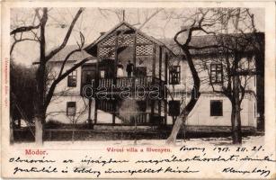 1901 Modor, Modra; Város villa a fövenyen / villa