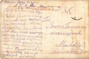 1916 Szepsi, Abaúj-Szepsi, Moldava nad Bodvou; Fő utca, Vendégfogadó, templom. W. L. Bp.  / main str...