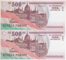 2006. 500Ft "EC" "50. évforduló 1956. október 23." (2x) sorszámkövetők T:I