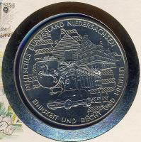 NSZK 1990. "Alsó-Szászország" érmés, bélyeges borítékon, 2klf bélyeggel és elsőnapi bélyeg...