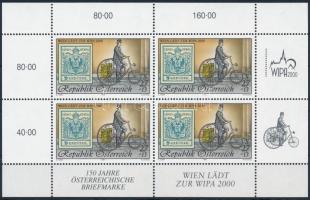 Nemzetközi bélyegkiállítás WIPA 2000, Bécs (I) kisív, International Stamp Exhibition WIPA 2000, Vienna (I) mini sheet