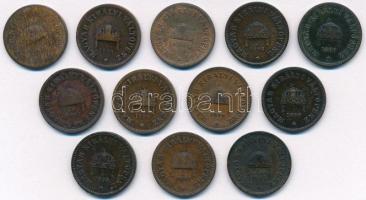 1893-1899KB 2f Br Körmöcbánya (12x) T:vegyes patina