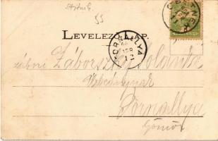 1904 Csetnek, Stítnik; Vasútállomás, Fő utca, Vaskohó télen. Kiadja a Csetneki Vidéki Fogyasztási Sz...