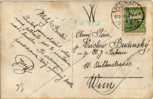 1910 Pétervárad, Petrovaradin (Újvidék, Novi Sad); katonai zenekar csoportképe / K.u.K. military mus...