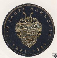 NSZK 1991. "750 éves Hannover" érmés, bélyeges borítékon T:PP
