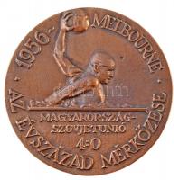 DN 1956 Melbourne - Az évszázad mérkőzése - Magyarország-Szovjetunió 4:0 egyoldalas, öntött Br plakett (97mm) T:1-