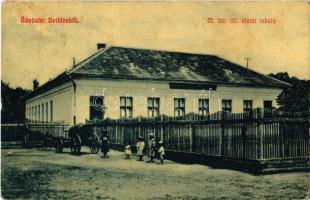 1908 Bethlen, Beclean; M. kir. állami elemi iskola. W. L. 1895. / elementary school (EK)