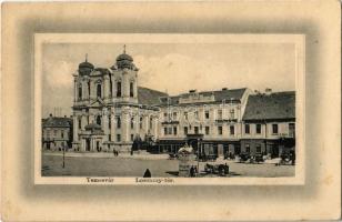 Temesvár, Timisoara; Losonczy tér, Gazdaudvar, üzletek. Ideal W. L. Bp. 6670. / square, shops, farmers association (Rb)