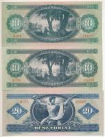 1969. 10Ft (2x) + 20Ft T:III szép papír