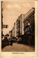 1929 Ungvár, Uzshorod, Uzhorod; Korso / korzó, utca, üzletek / street view, shops (r)