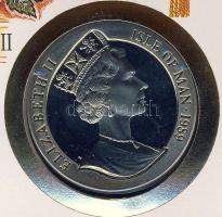 Man sziget 1989. 1C "Királyi látogatás" érmés, bélyeges borítékon "40. koronázási évf...