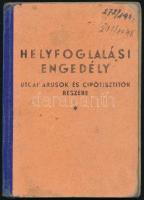 1948 Helyfoglalási engedély utcai árusok és cipőtisztítók részére