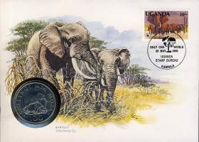 Tanzánia 1986. 100Sh "Elefánt" érmés, bélyeges borítékon T:BU Ismertetővel!