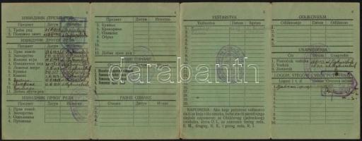 1927 Szerb cserkész igazolvány, fénykép nélkül