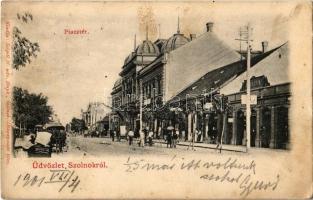 1901 Szolnok, Piac tér, divatáruház. Szigeti H. kiadása  (EK)