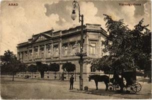 1913 Arad, Vármegyeház, hintó / county hall, chariot (Rb)