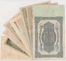 Németország / Weimar Köztársaság 1922-1923. 10db-os inflációs bankjegy tétel, mind különféle T:III,I...