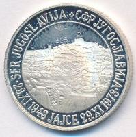 Jugoszlávia 1973. "Tito" Ag emlékérem (2.99g/0.925/20mm) T:PP ujjlenyomat
Yugoslavia 1973...