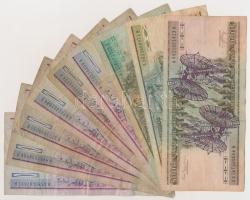 Brazília 9db-os bankjegy tétel 100-200-1000-5000C címletek T:III,III- tűnyom
Brasil 9pcs of banknot...