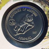 Afganisztán 1987. 50A "Leopárd" érmés, bélyeges borítékon T:1 Ismertetővel!