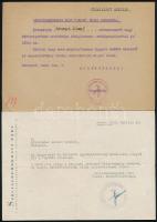 1946-1960 4 db szociáldemokrata/MDP/MSZMP pártügyekben írt hivatalos levél, közte SZDP-ből való kizá...