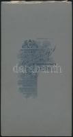 cca 1900 Férfi műtermi portréja, keményhátú fotó Belocerkovszky kiskunfélegyházai műterméből, 21×11 ...