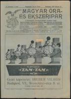 1927 Magyar Óra-, és Ékszeripar. V. évf. 4. sz. 1927. február 15. Szerk.: Schwarz Zsigmond. Papírkötés,61-80 p.