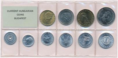 1989. 2f-20Ft (10xklf) érmés forgalmi sor fóliatokban T:1 Adamo FO22