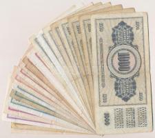 Jugoszlávia 1963. 100D + 1965-1986. 100D (6x) + 1968. 10D + 1968-1981. 50D (3xklf) + 1974. 20D (2x) ...