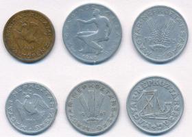 1947. 10f tombak + 1948. 50f Al +  1953. 20f Al + 1961. 10f Al + 1967. 20f Al +  1968. 50f Al T:2,2-...