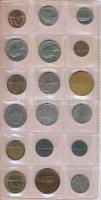 72db-os vegyes magyar és külföldi fémpénz tétel kis albumba rendezve, közte 1db ezüst T:vegyes