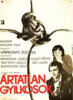 1973 Darvas Árpád (1927-): Ártatlan gyilkosok, rendezte: Várkonyi Zoltán, filmplakát, Bp., Budapest Filmvállalat, Offset-ny., 56x40 cm.