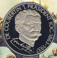 NSZK 1996. "Coubertin-100 éves az újkori olimpia" érmés, bélyeges borítékon T:PP Ismertető...