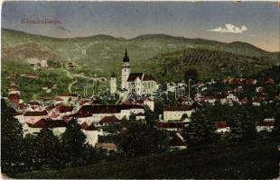 1917 Körmöcbánya, Kremnitz, Kremnica; látkép, vártemplom / general view, castle church, fortified church (EK)