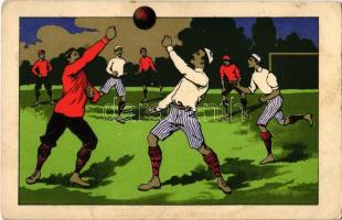 1907 Football match. Serie 1421. litho