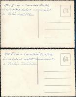 1940 Hazatérő tisztek tiszteletére adott vacsora, 2 db feliratozott fotólap, 9×14 cm