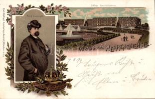 1899 Herrenchiemsee Ludwig II. Litho
