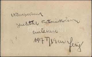 1917 Katonáskodásom emlékére, fotólap, 9×13,5 cm
