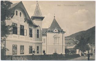 Trencsénteplic, Trencianske Teplice; fürdő, szanatórium. Kiadja Wertheim Zsigmond / spa, sanaotrium (ázott / wet damage)