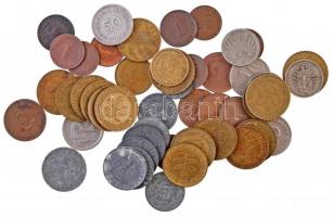 48 db vegyes német pfenning tétel T:1-,2,3- patina Mixed 48 pcs of pfenning coins C:AU,XF,VG patina