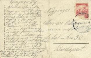 1918 Eperjes, Presov; Fő utca, Törvényszéki palota, Parisi ruha nagy áruház, Cattarino Sándor üzlete...