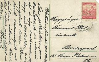 1918 Szliács, Sliac; Hungária és Pannonia szálloda. Kiadja Krompecher Gy. és Fia / hotels (EM)