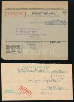 Különféle táviratok változó témákban, összesen 15 db