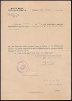cca 1944-1982 Magyar külügyminisztériumi levél hivatali ügyben + különféle jugoszláviai nagykövetek 5 db ünnepi üdvözlőkártyája